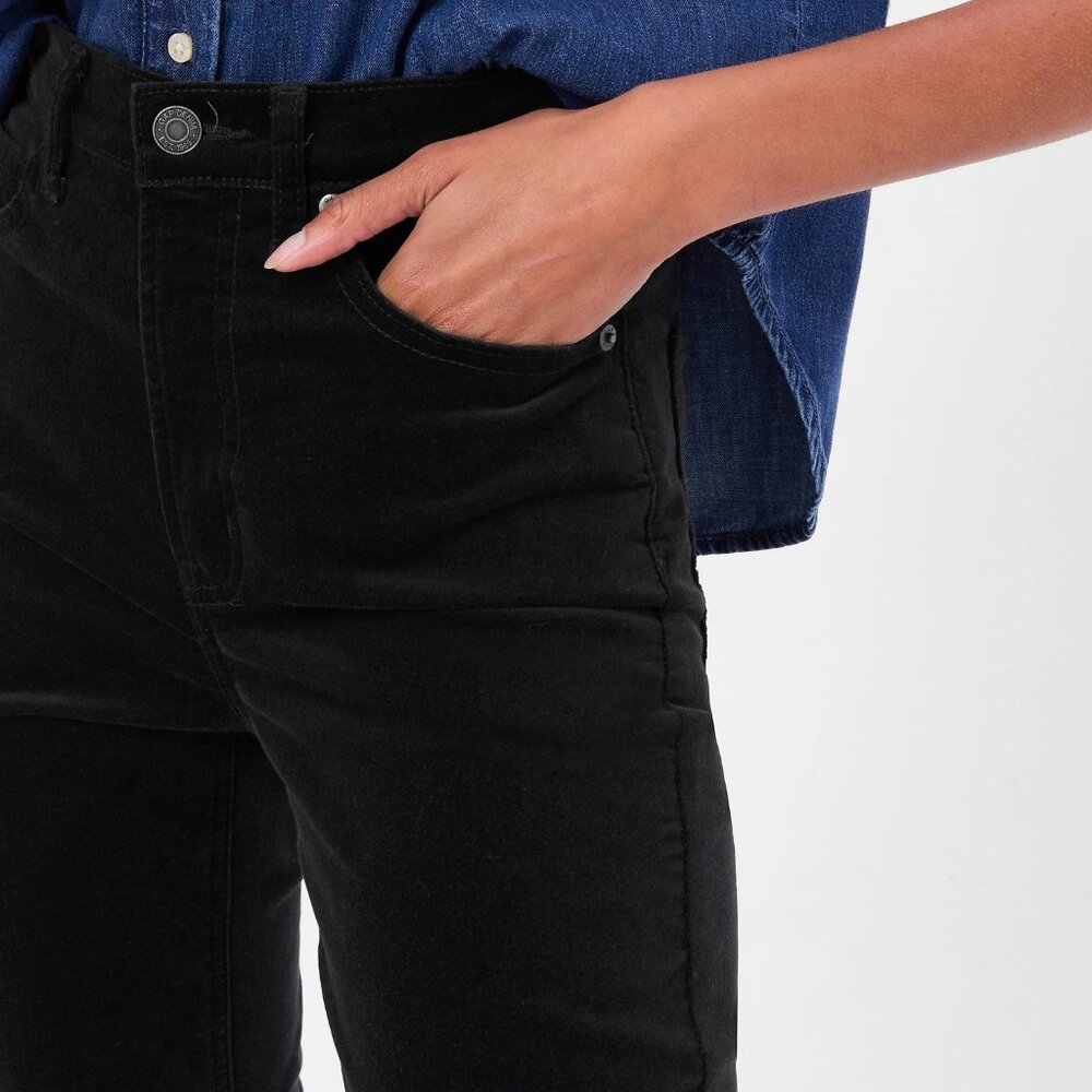 EUC Gap Curvy True Skinny Super High Rise Velvet Pants in Black Indigo Sz 30R - Picture 4 of 5